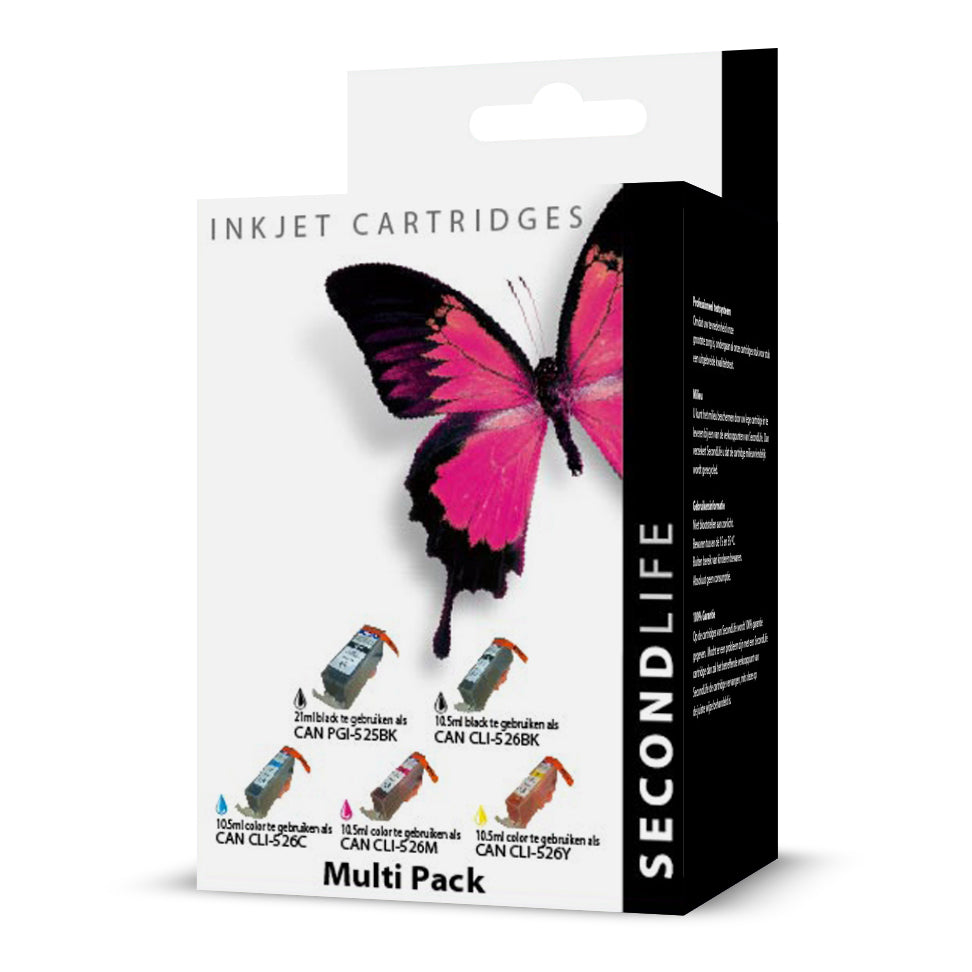 SecondLife - Multipack Canon 525 Black & 526 Serie