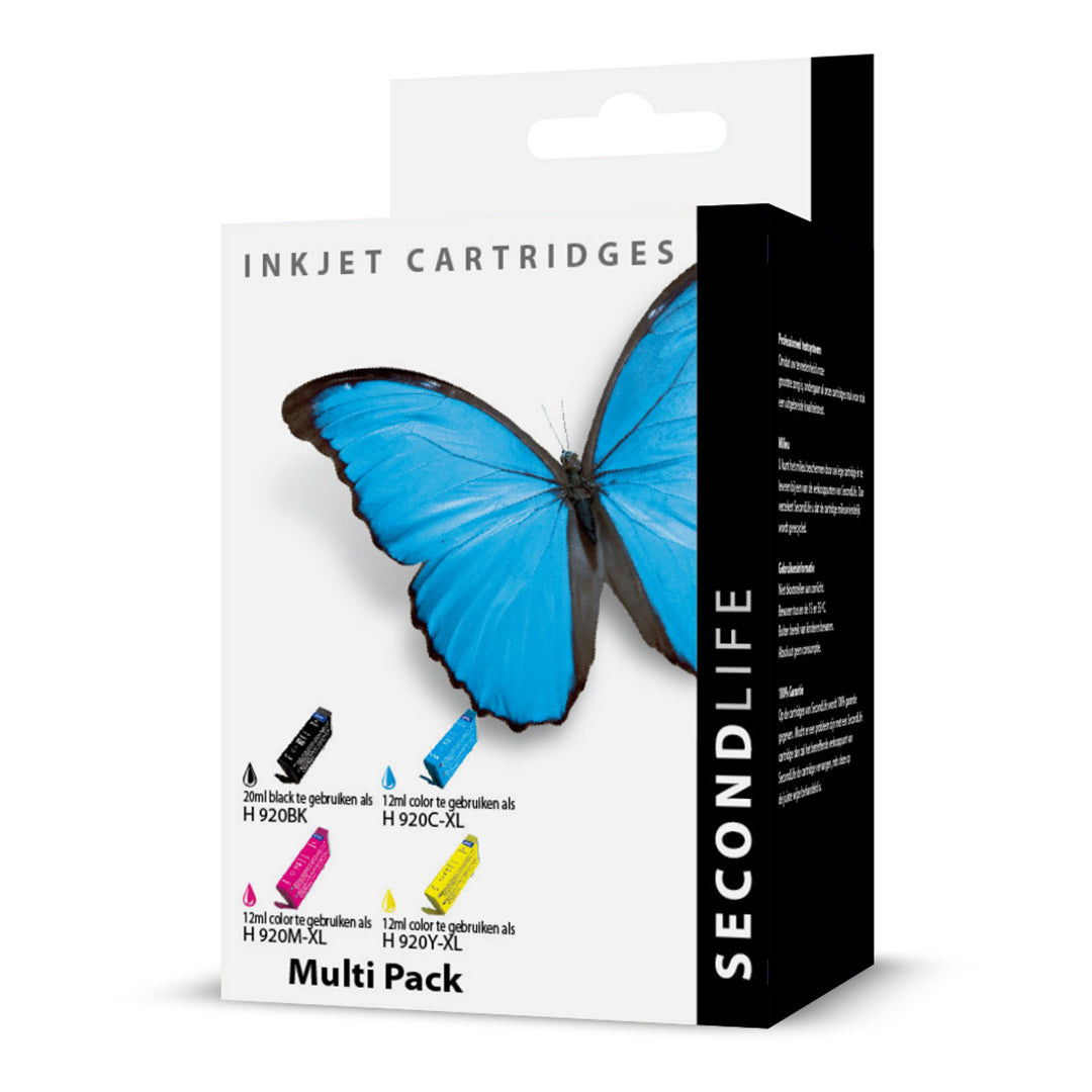 SecondLife - Multipack HP 920 BK C M en Y