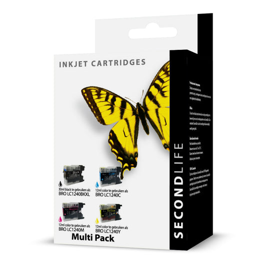 SecondLife - Multipack Brother LC 1220 / 1240 BK  C  M en Y